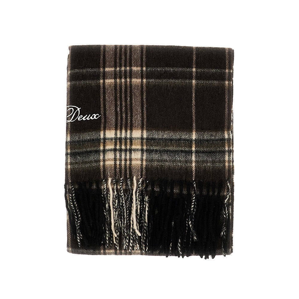 LES DEUX Wool scarf with Check motif Man One Size