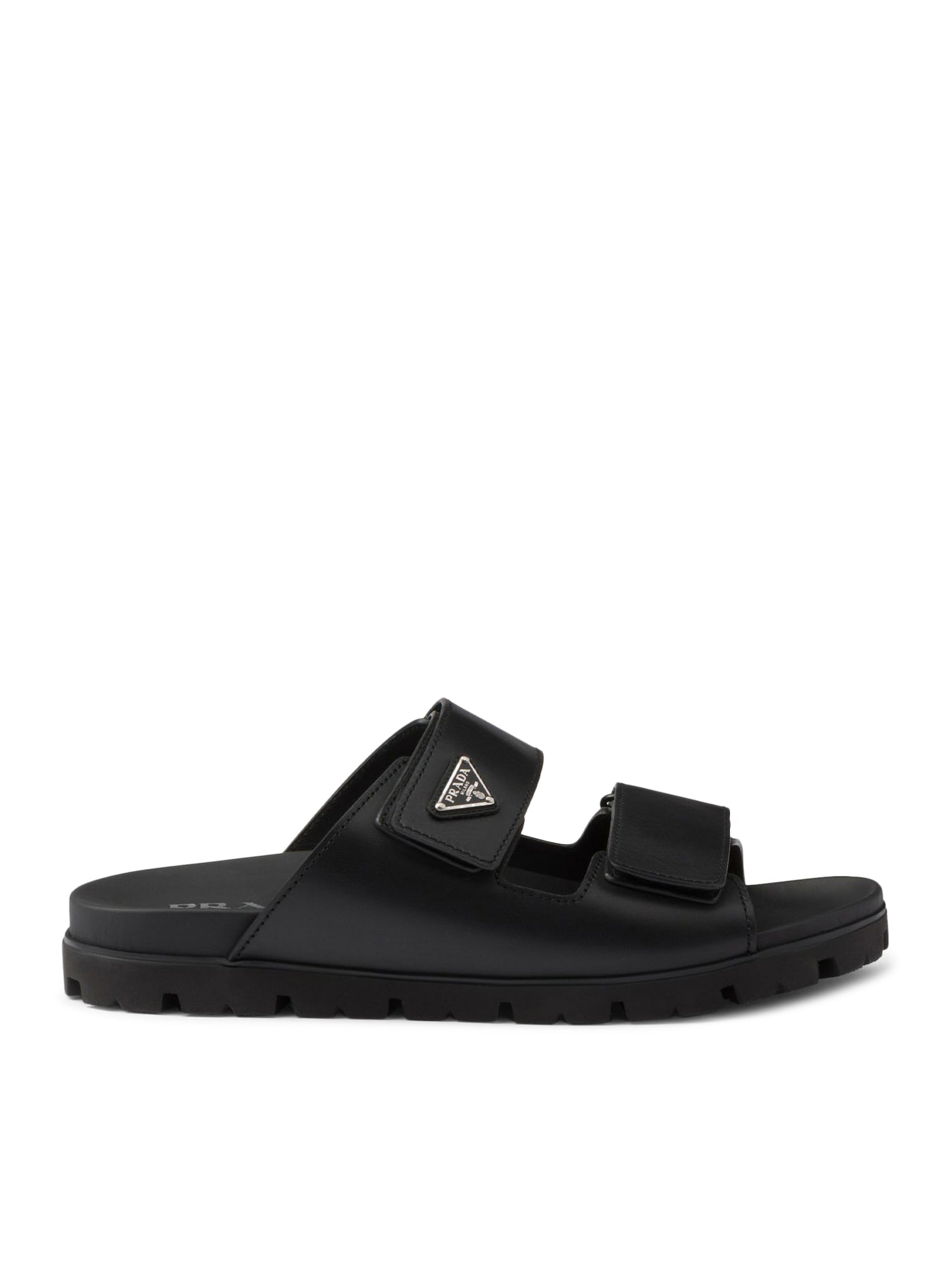 LEATHER STRAP SANDALS - Prada - Man