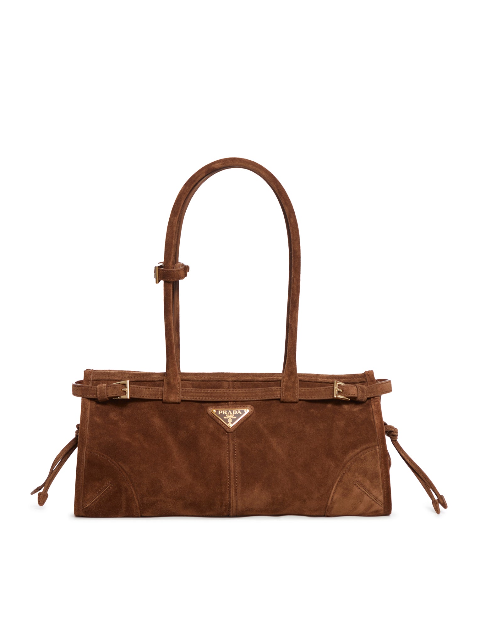 MEDIUM SUEDE HANDBAG - Prada - Woman
