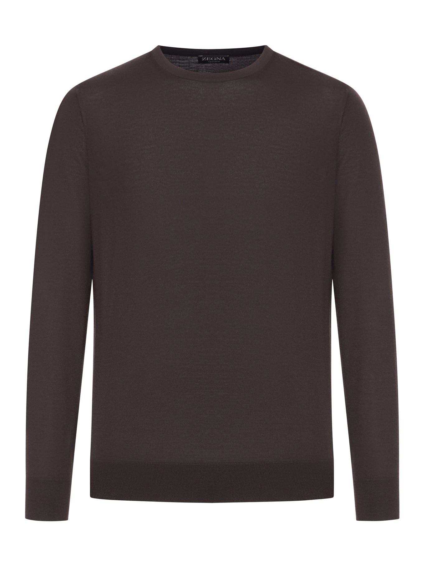 CREW NECK SWEATER IN CASHSETA MÉLANGE - Zegna - Man