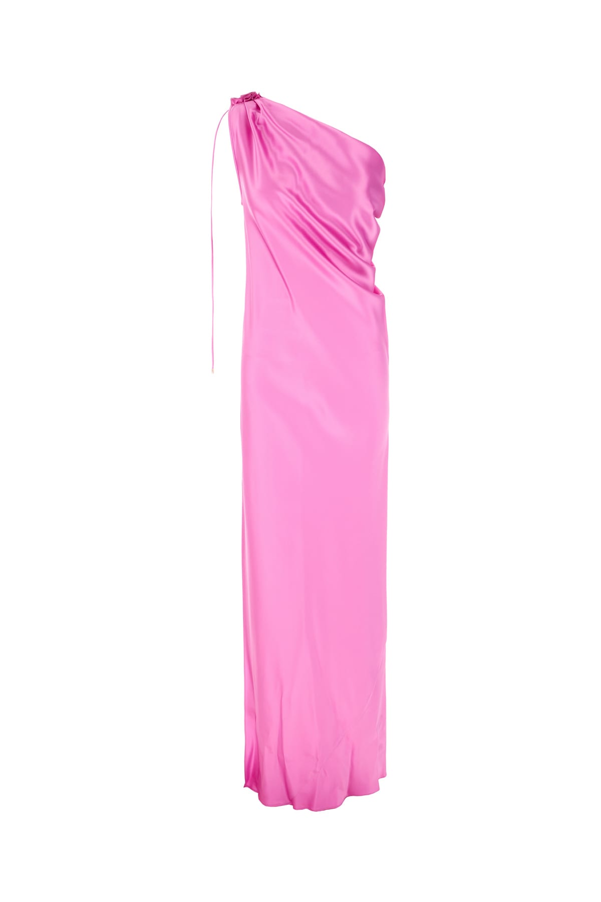 Max Mara Pianoforte Pink Satin Long Dress