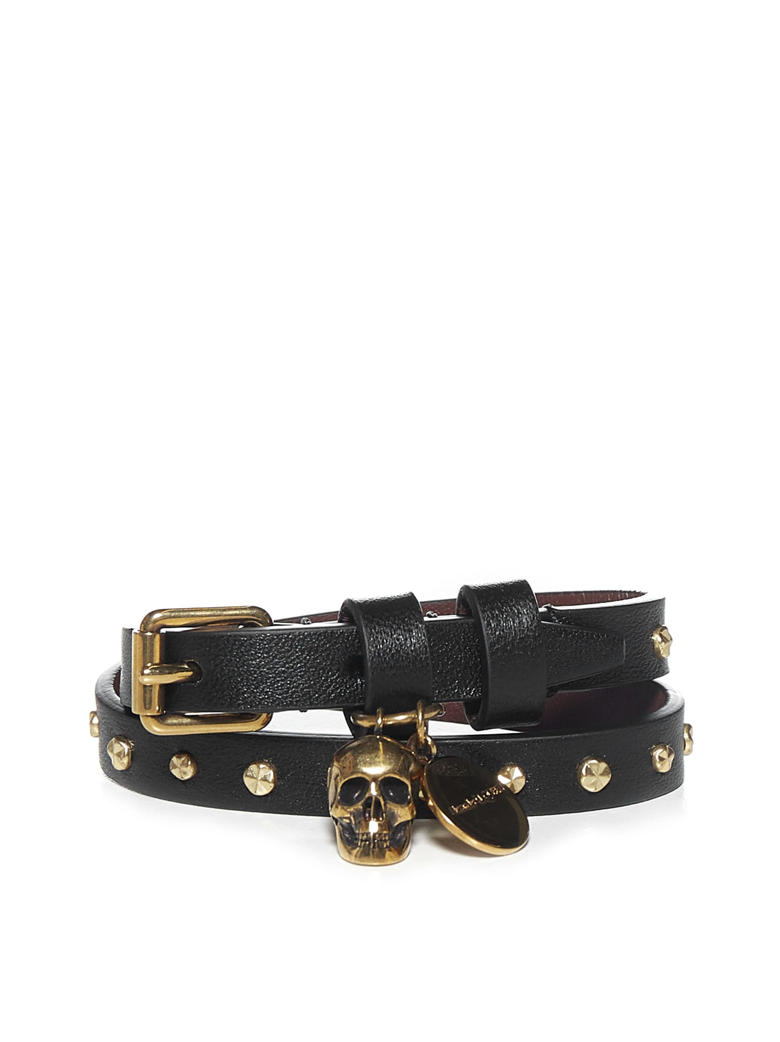 Alexander McQueen Double Wrap Skull Bracelet