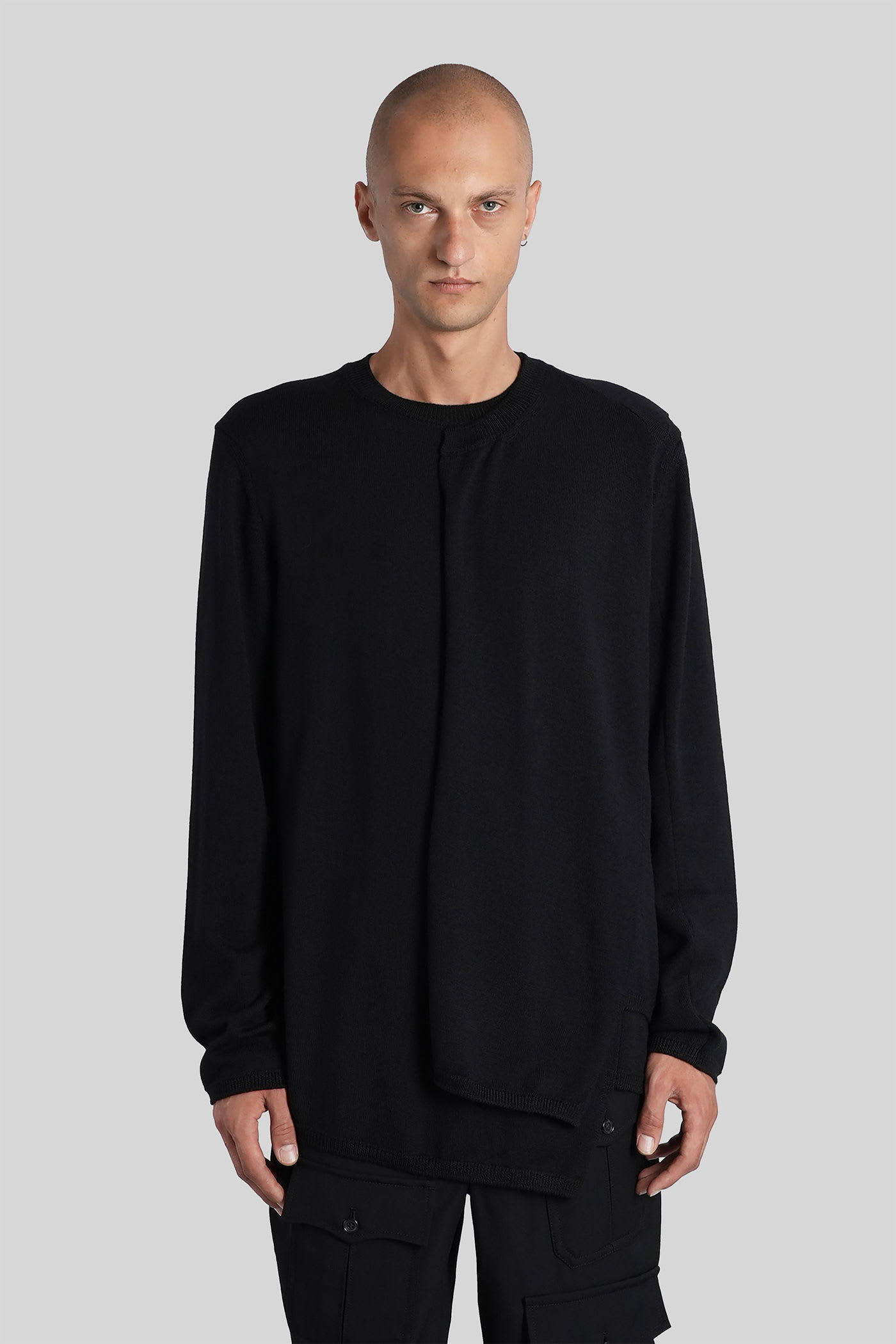 Comme Des Garçons Homme Plus Knitwear In Black Wool