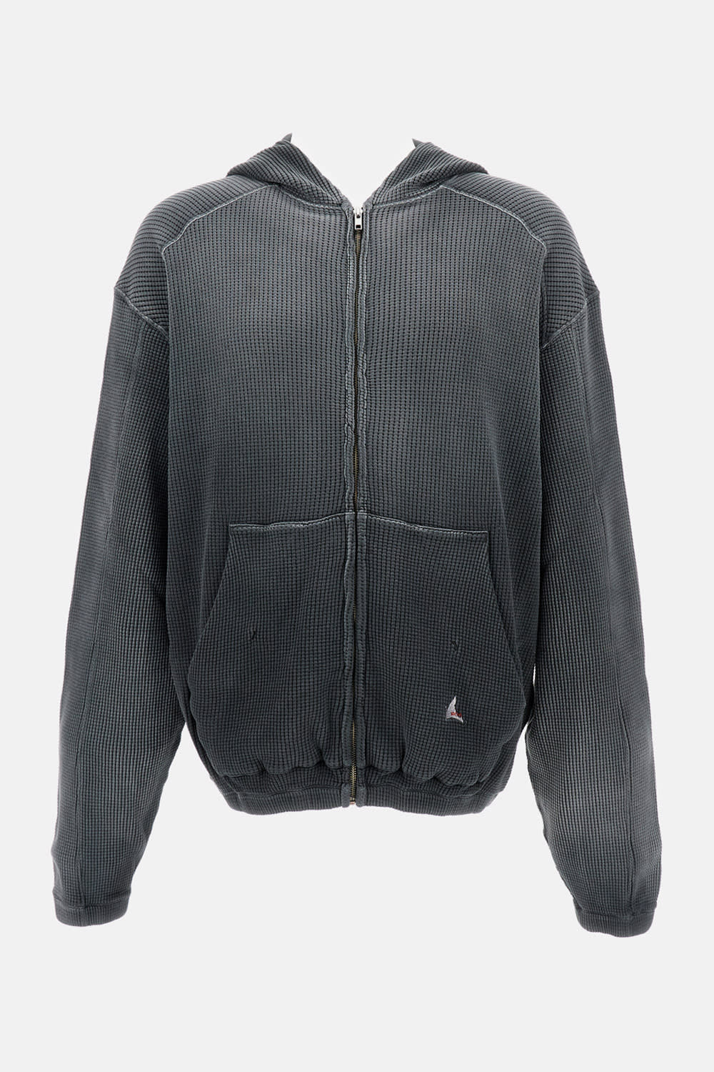 ROA bee Sun Faded Waffle Zip Up Hoodie