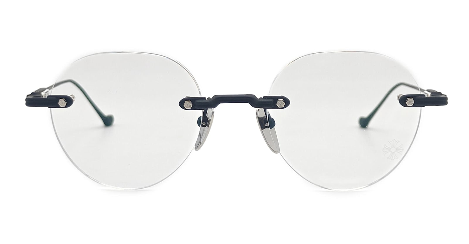 Chrome Hearts Soffffffffers - Matte Black / Shiny Silver Rx Glasses