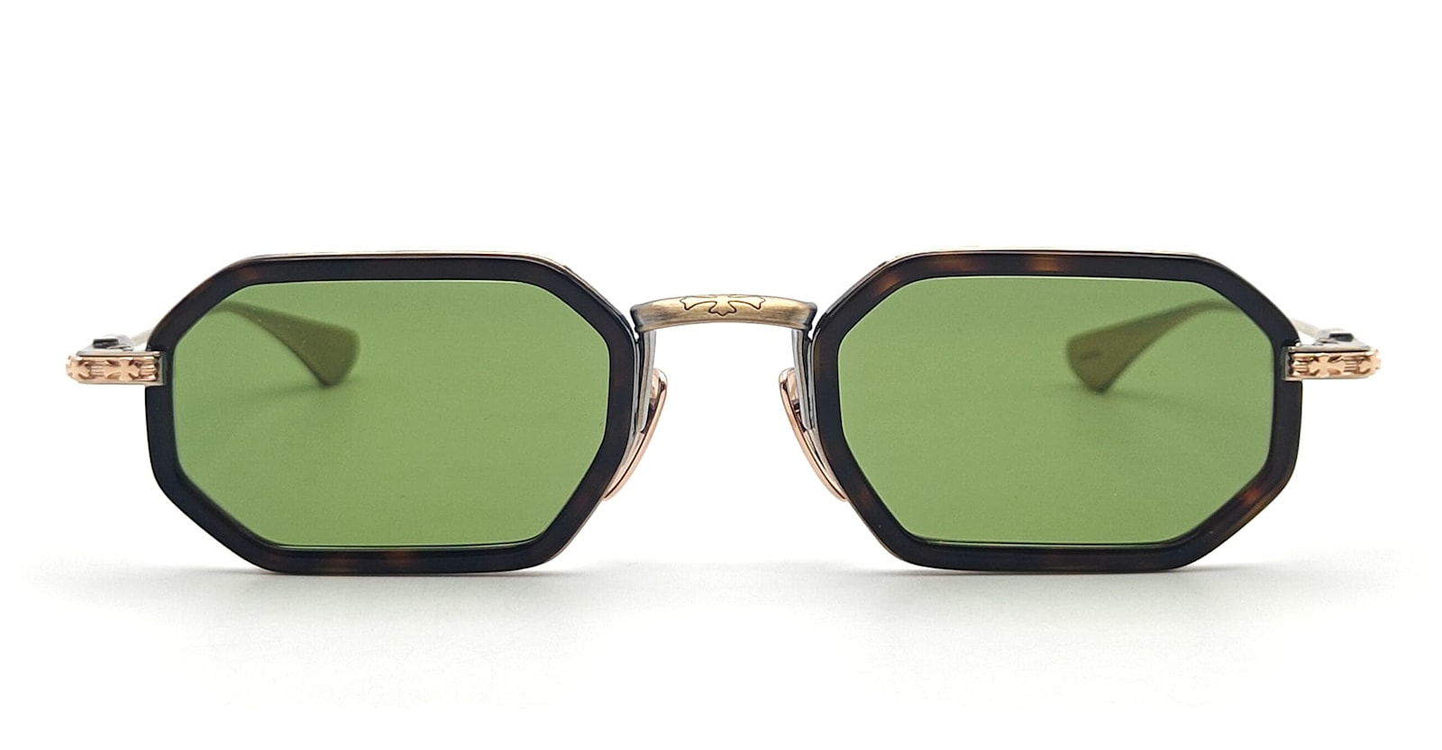 Chrome Hearts Stylida - Dark Tortoise / Antique Gold Sunglasses