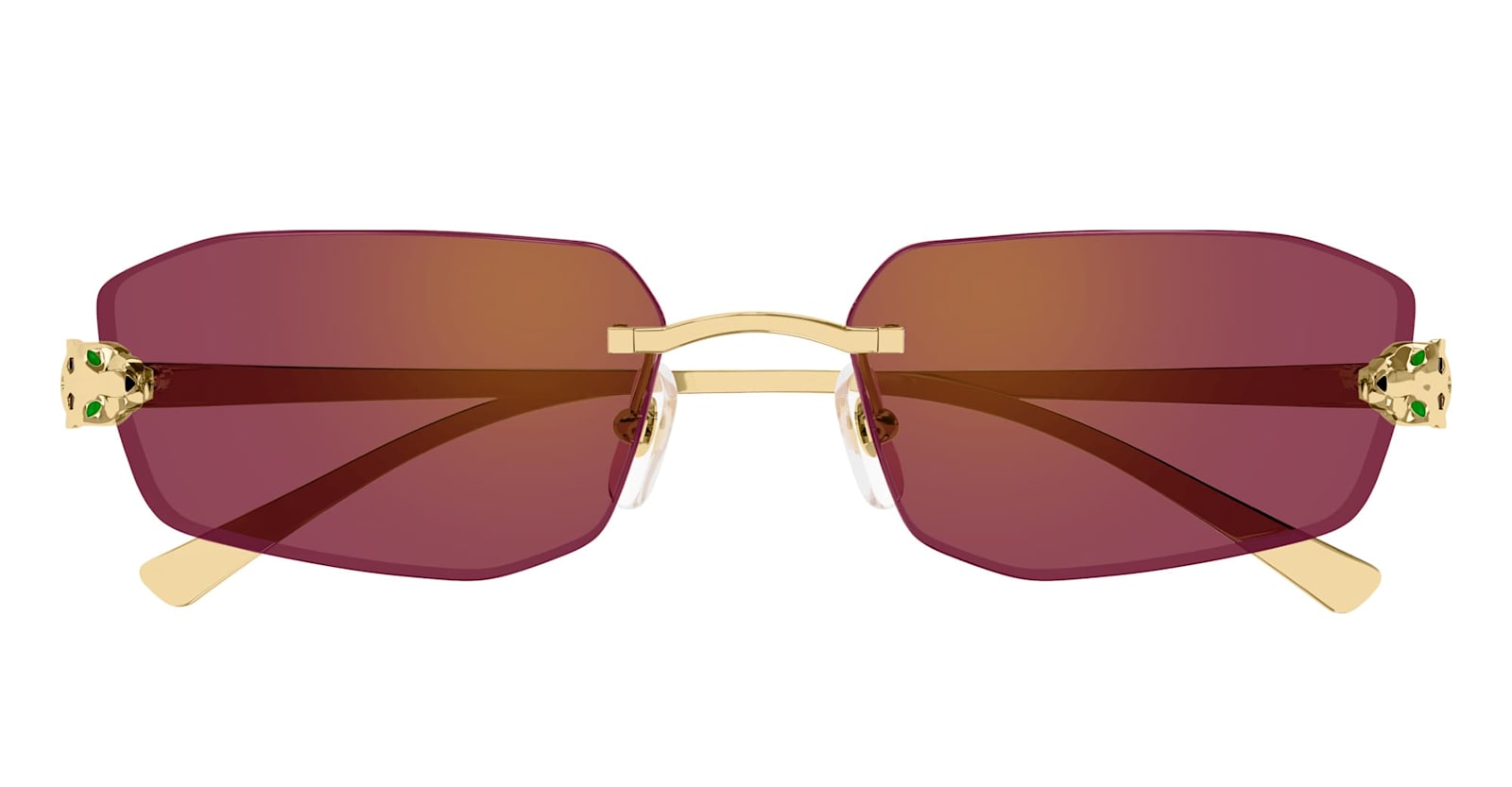 Cartier Eyewear Première De Cartier Ct0474s-002 - Gold / Red Sunglasses