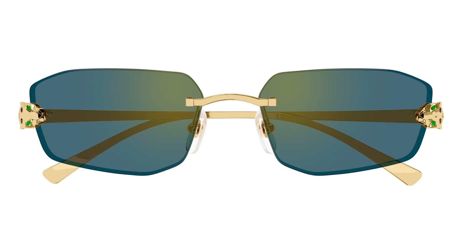 Cartier Eyewear Première De Cartier Ct0474s-003 - Gold / Green Sunglasses