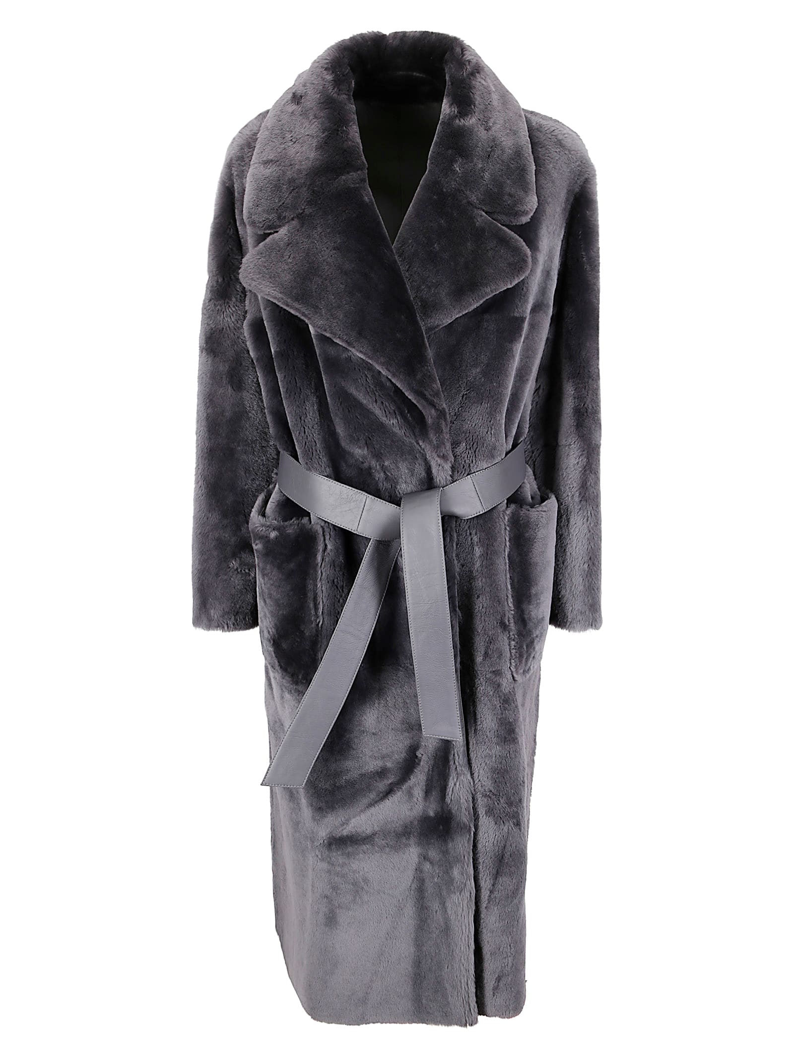 Desa 1972 Reversible Shearling Robe Coat