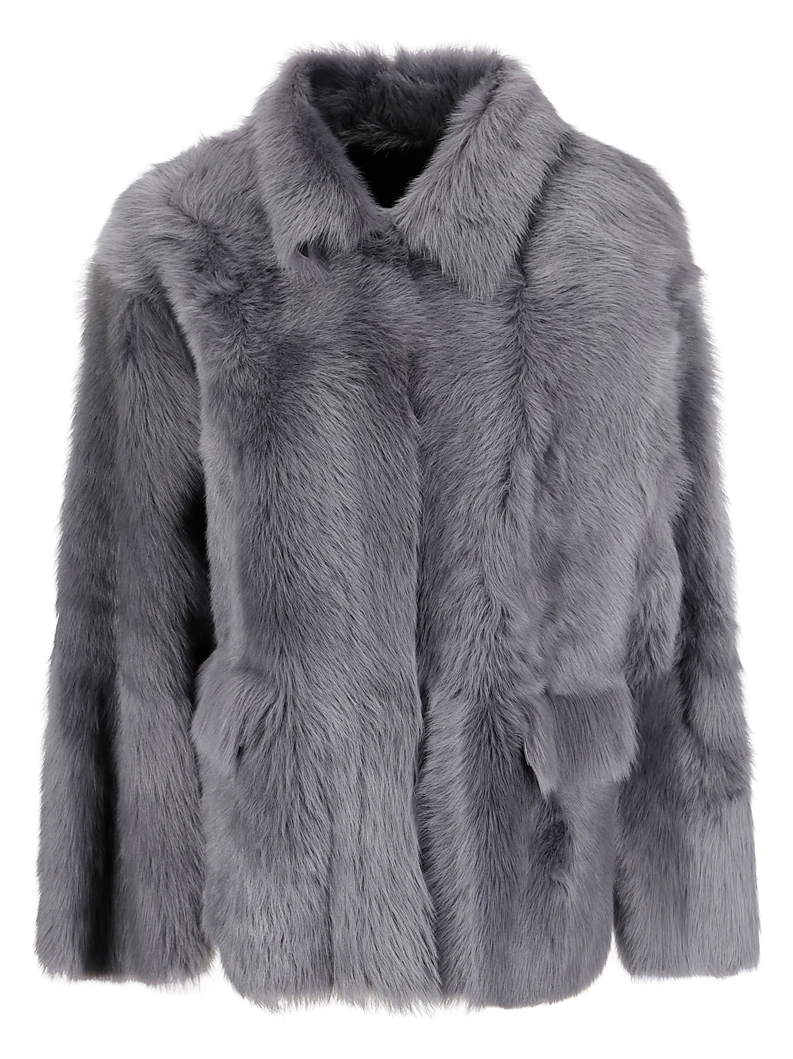 Desa 1972 Reversible Shearling Boxy Jacket