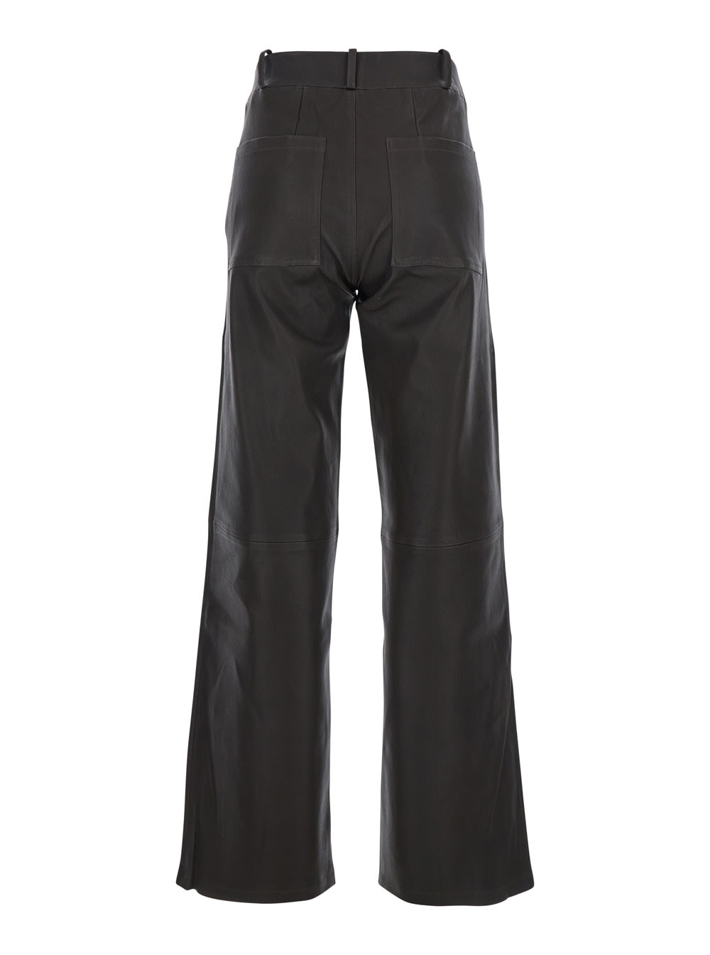 ARMA marina Brown Pants With Belt Loops In Leather Woman