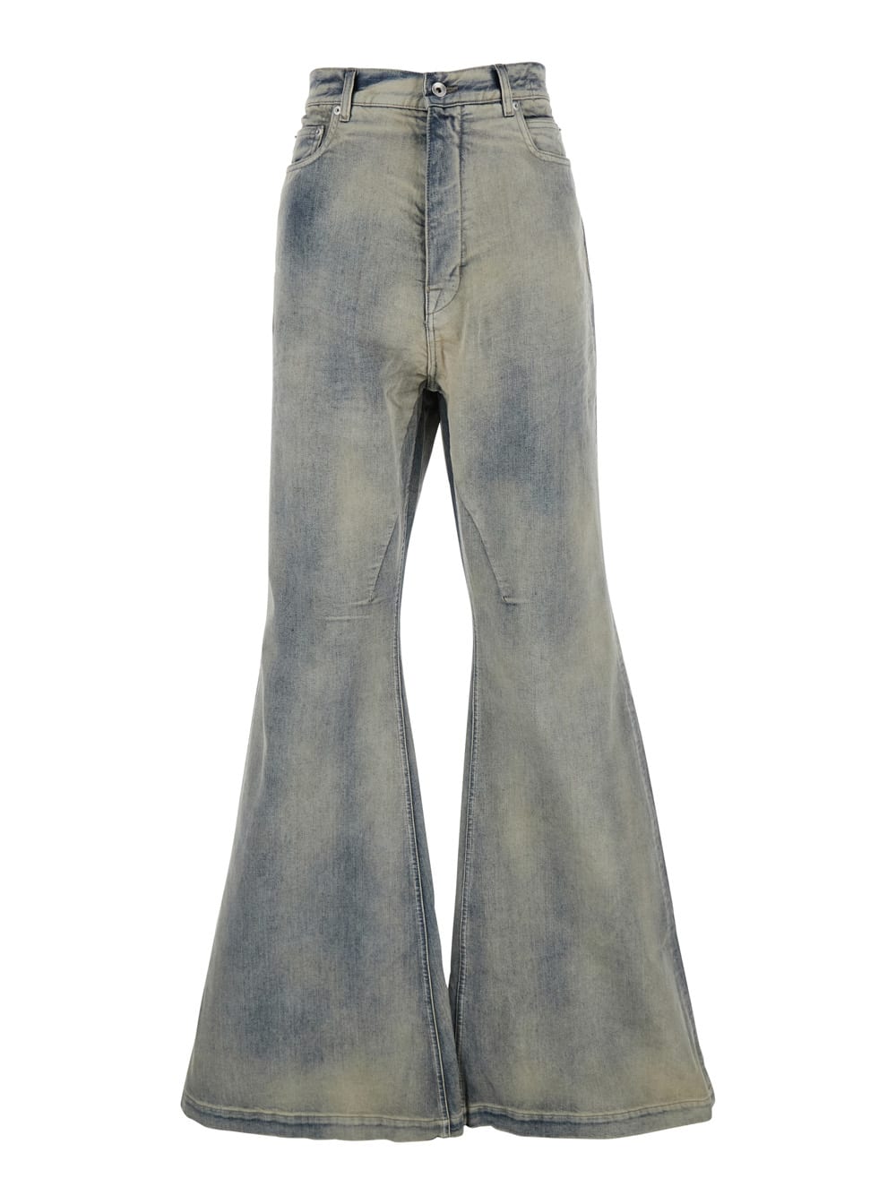 DRKSHDW bolan Light Blue Jeans With Wide-flared Leg And Faded Effect In Denim Man