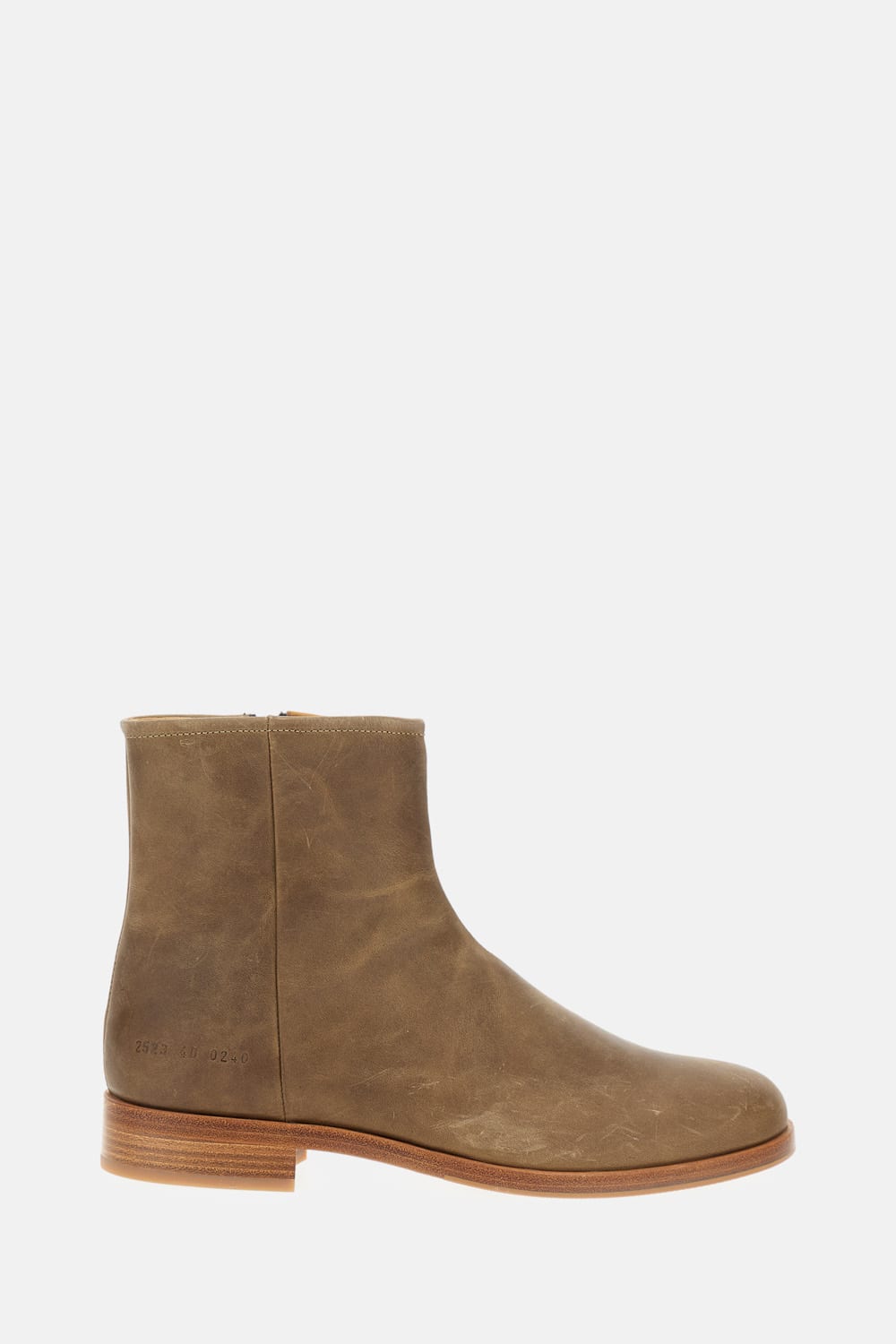 Common Projects Zipper Boot In Waxed Suede