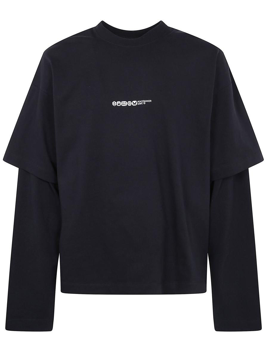 Oamc Peacemaker Painted Double Layer Boxy Tshirt Clothing