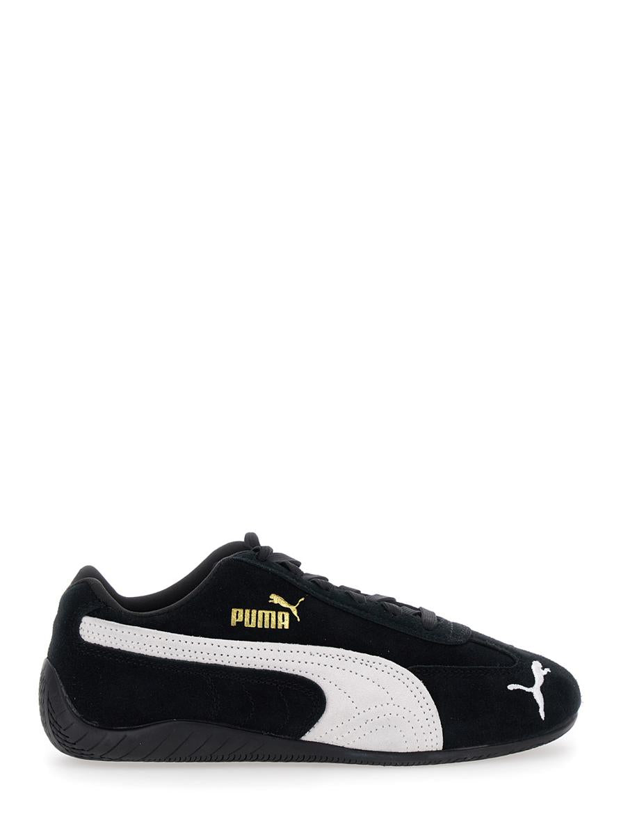 'Speedcat' Black Sneakers With Logo Print On The Side And Logo Lettering On The Side In Leather Unisex