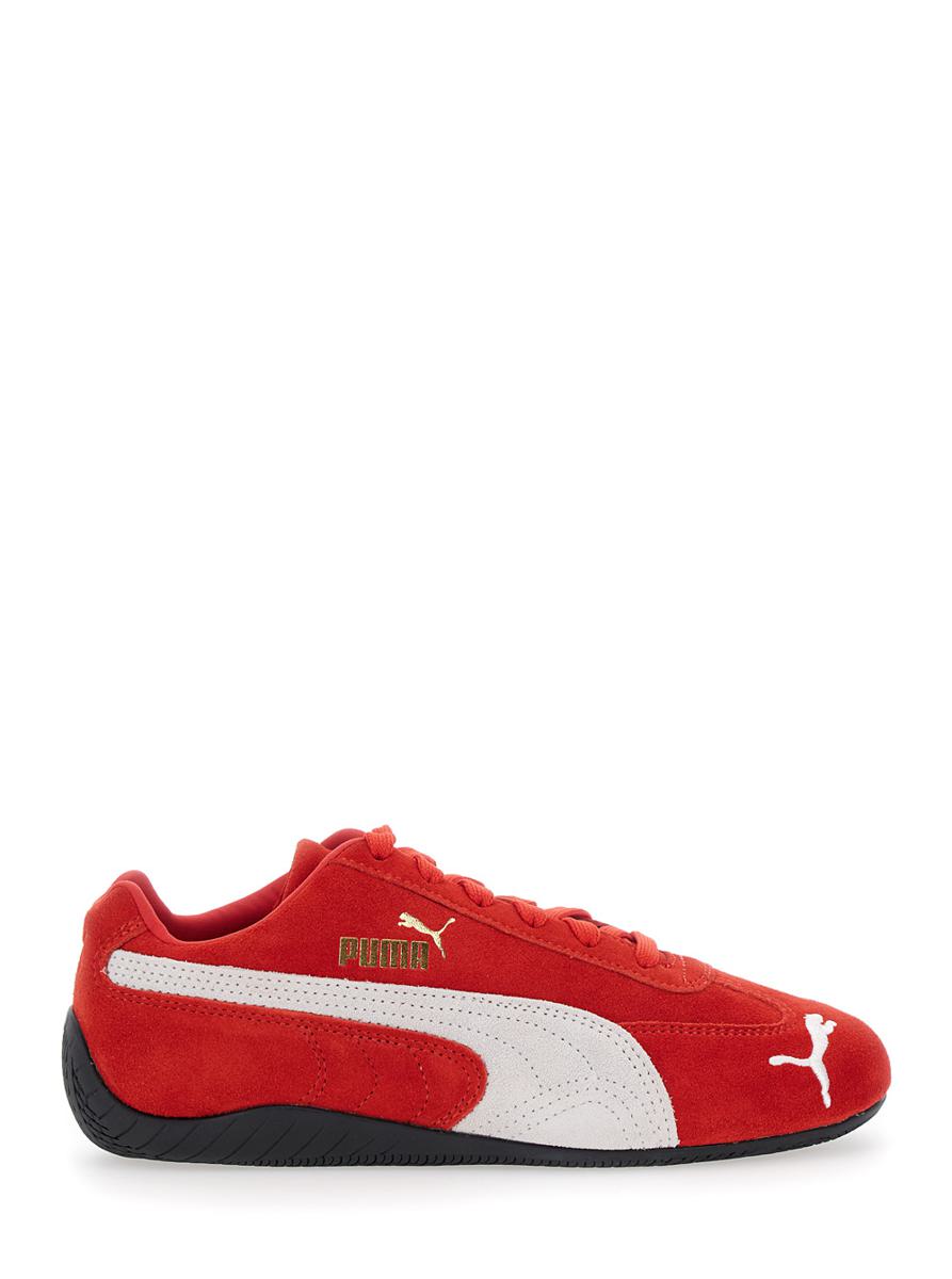 'Speedcat' Red Sneakers With Logo Print On The Side And Logo Lettering On The Side In Leather Unisex