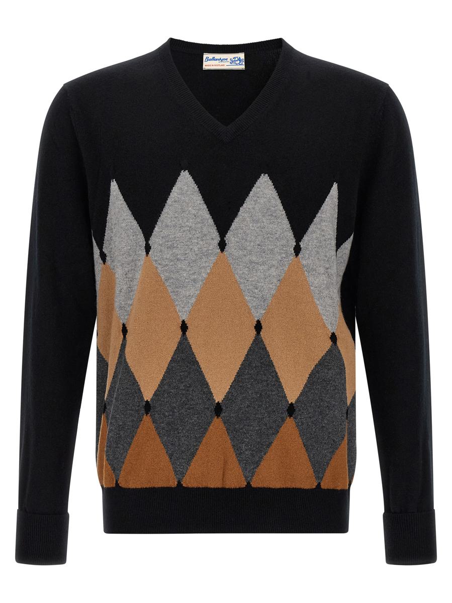 Ballantyne Argyle Pattern Sweater