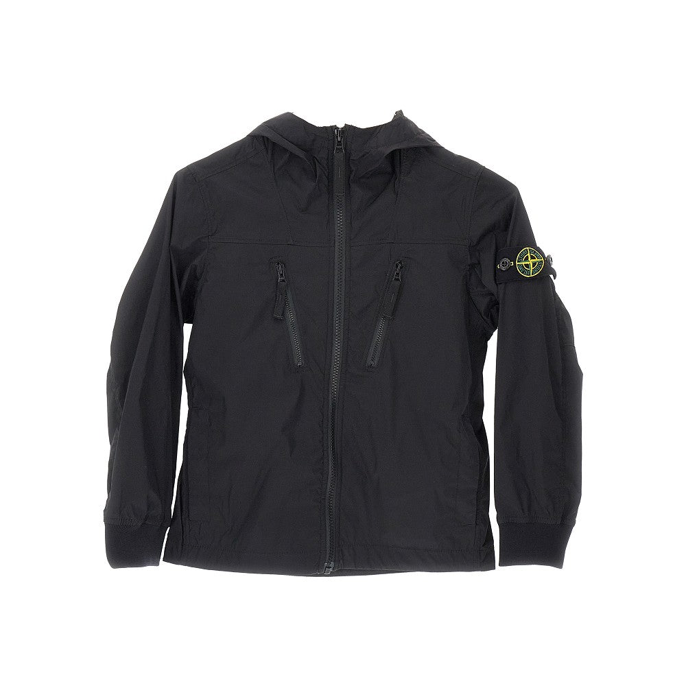STONE ISLAND Windbreaker jacket with logo badge Kids 12Y