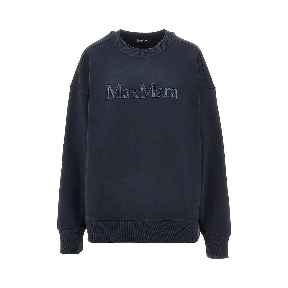MAX MARA S Crewneck sweatshirt with logo embroidery Woman XS