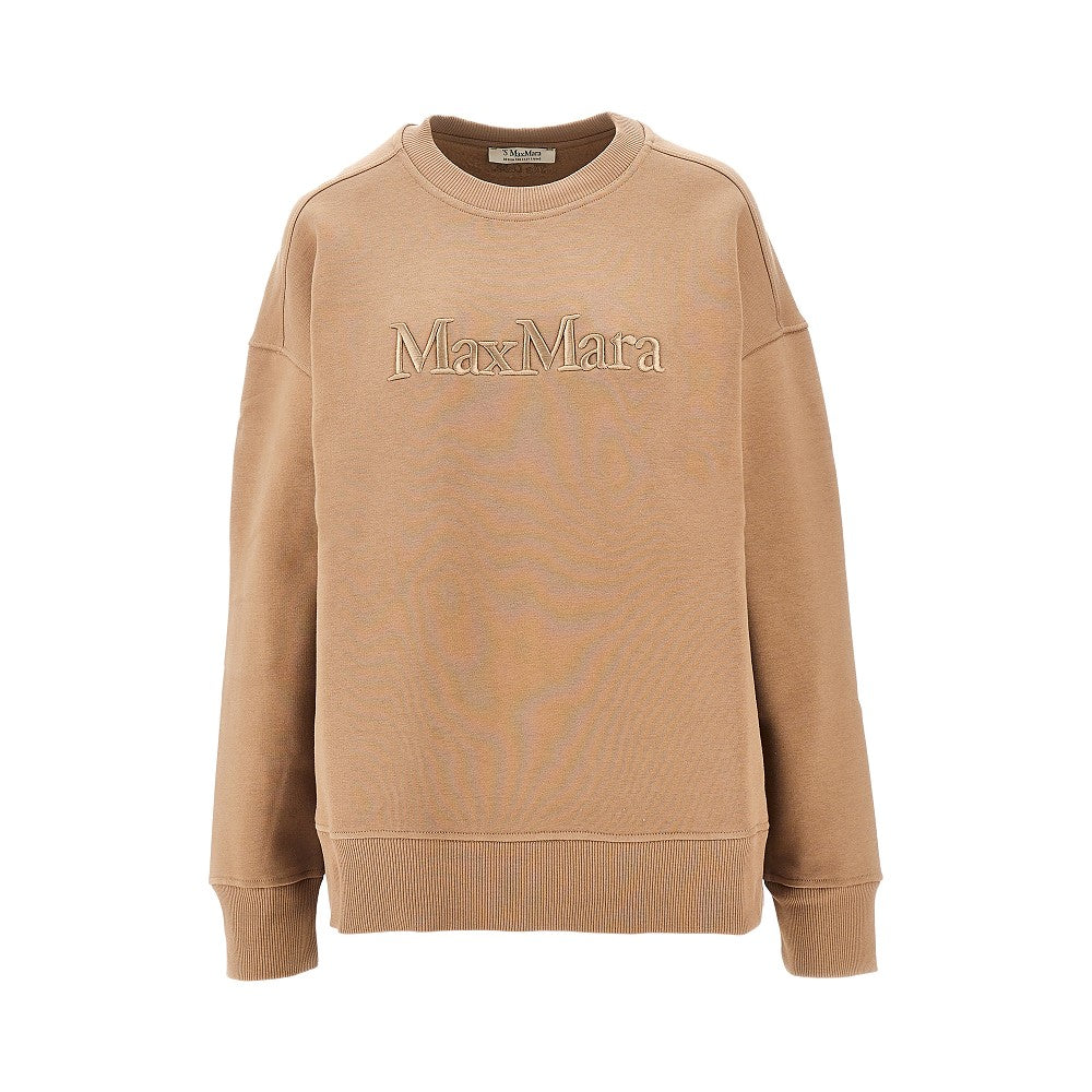 MAX MARA S Crewneck sweatshirt with logo embroidery Woman S