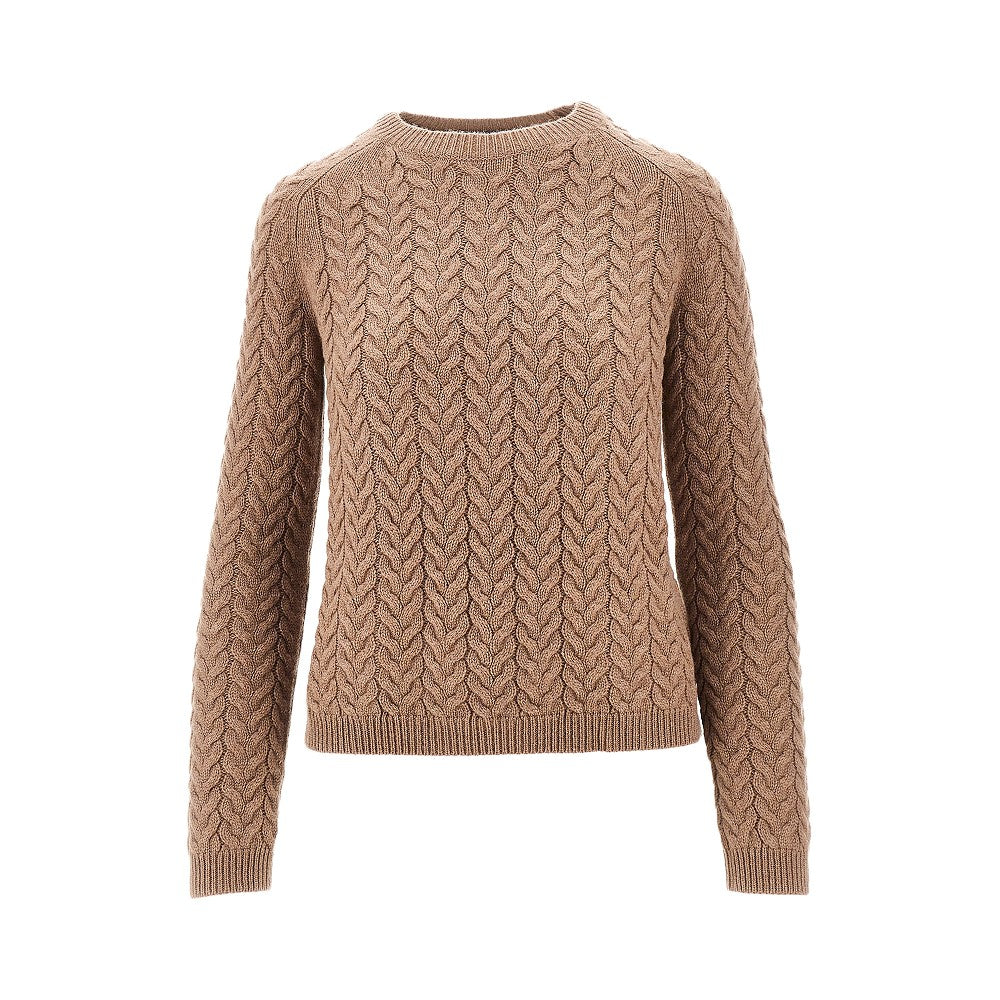 MAX MARA S Cable-knit wool and cashmere sweater Woman XS