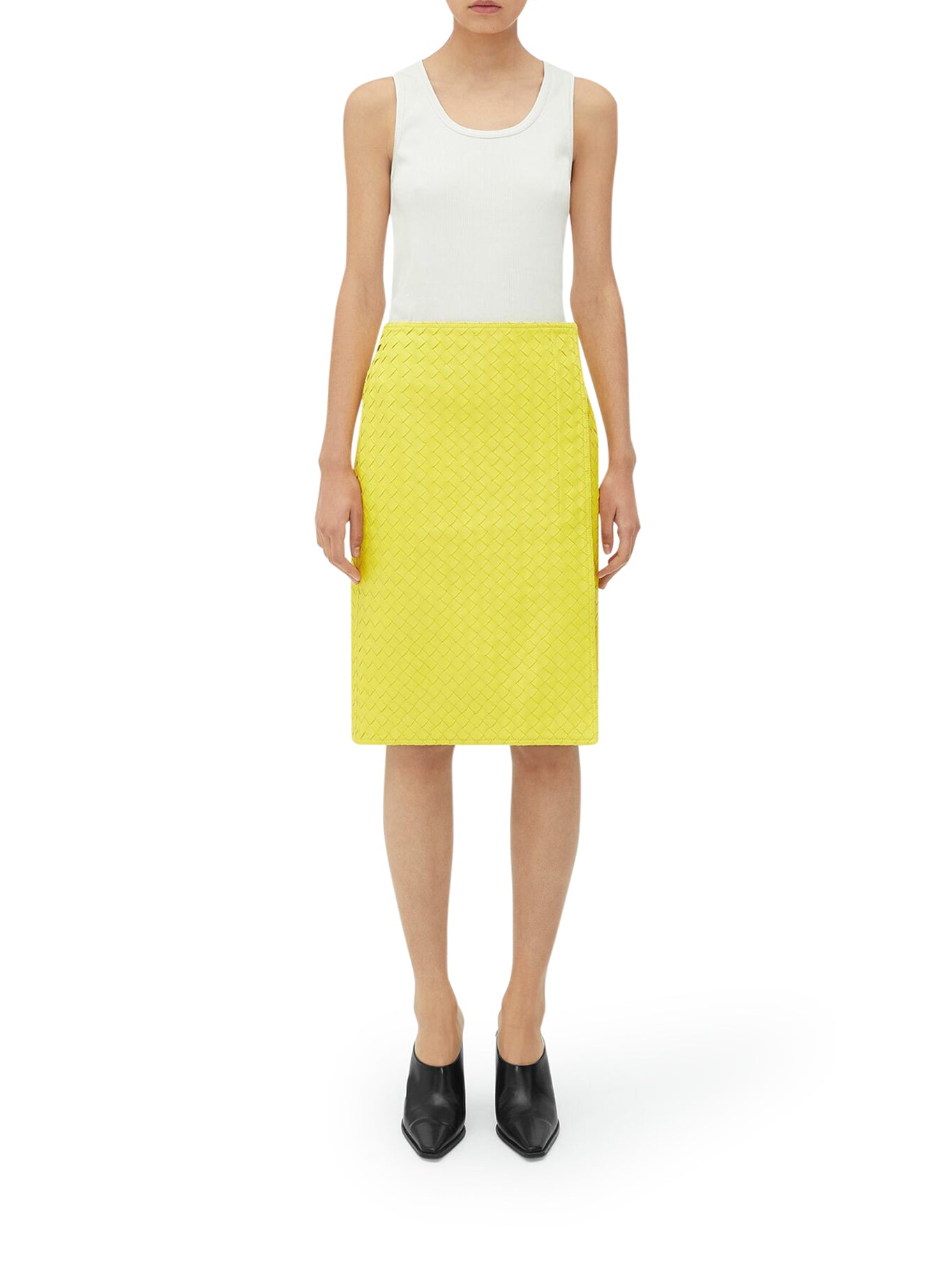 SKIRT LEATHER INTRECCIO - Bottega Veneta - Woman