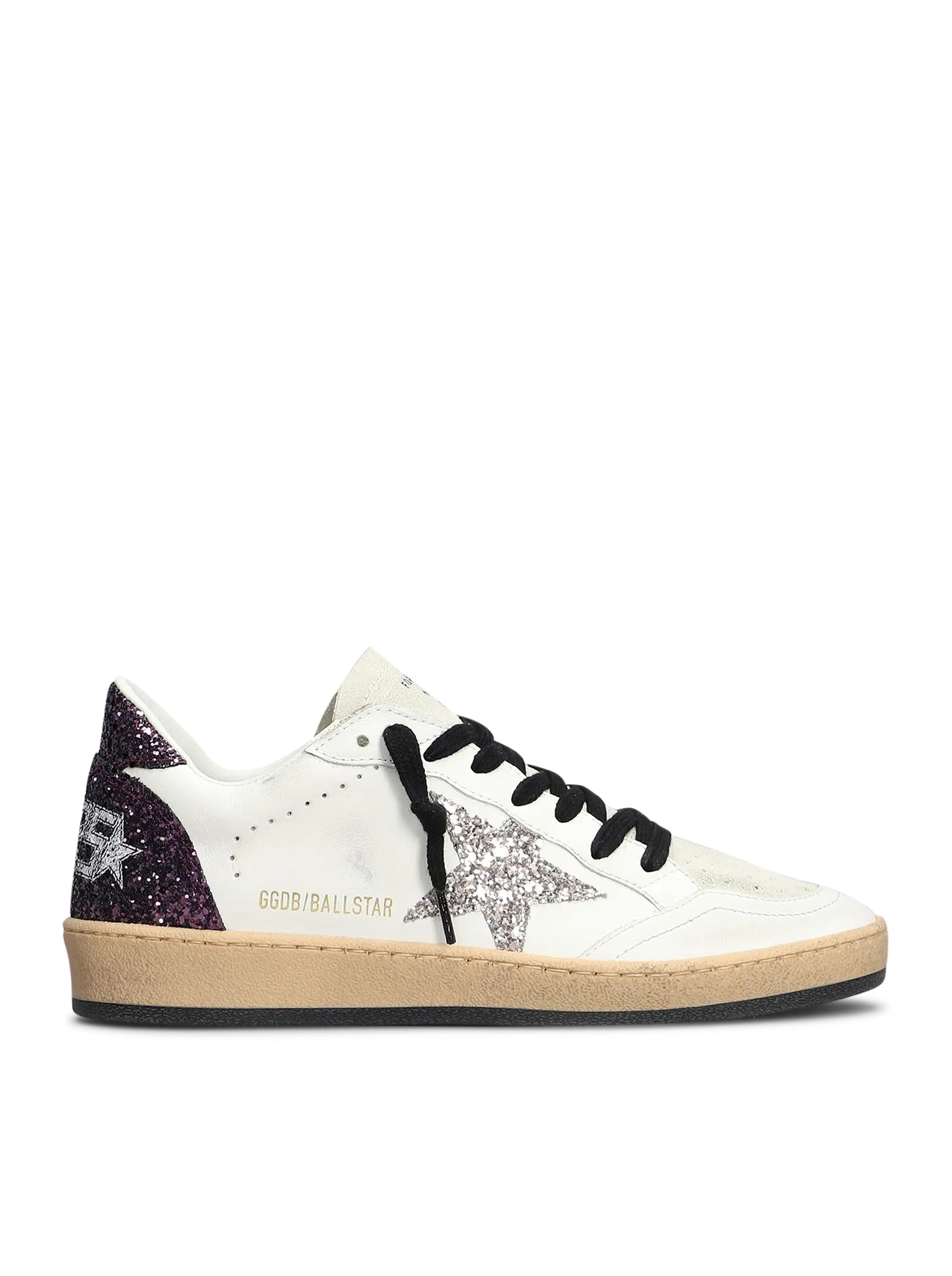 BALL-STAR SNEAKERS IN NAPPA AND GLITTER - Golden Goose Deluxe Brand - Woman