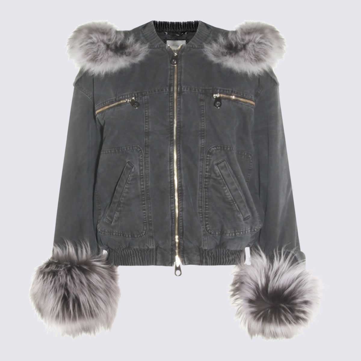 Blumarine Black Cotton Casual Jacket
