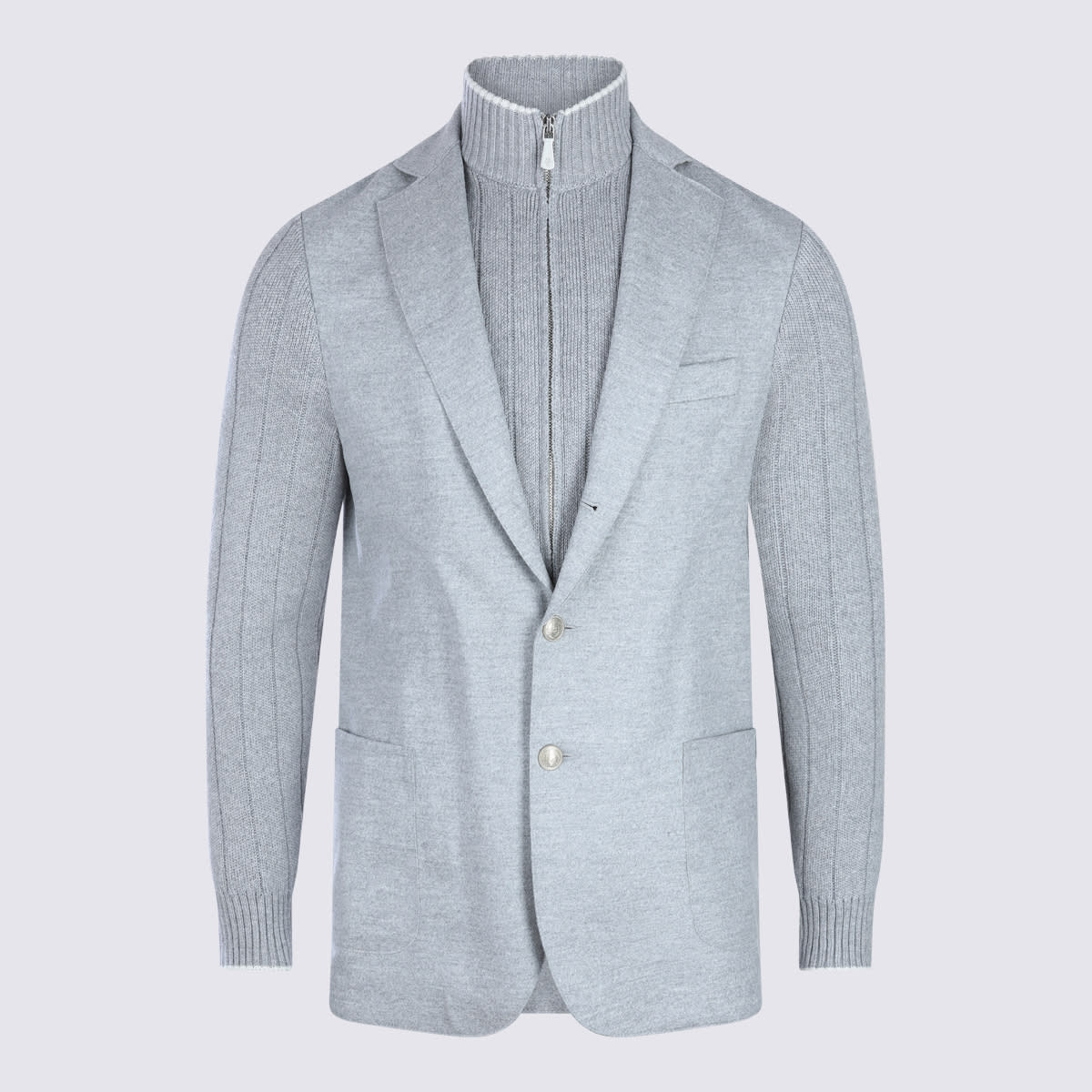Eleventy Grey Wool Blazer