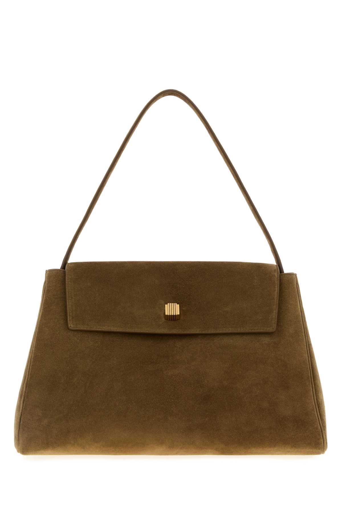Khaite Dove Grey Suede Audrey Handbag