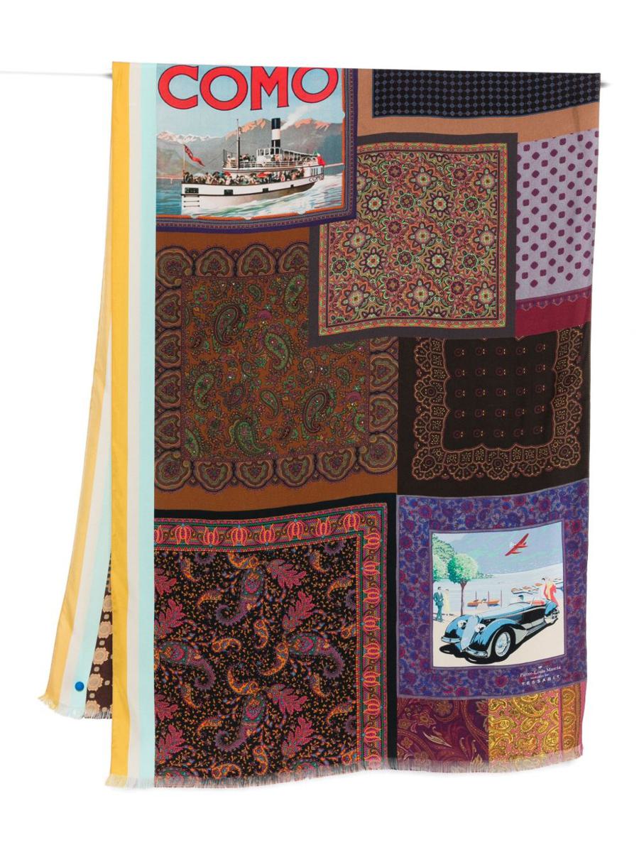 Pierre-Louis Mascia Lago Di Como Silk Printed Scarf