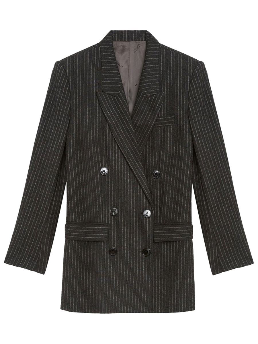 Isabel Marant Jevima Striped Wool Suit Jacket Clothing