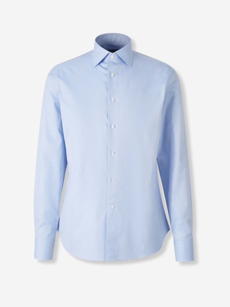 Canali Plain Cotton Shirt