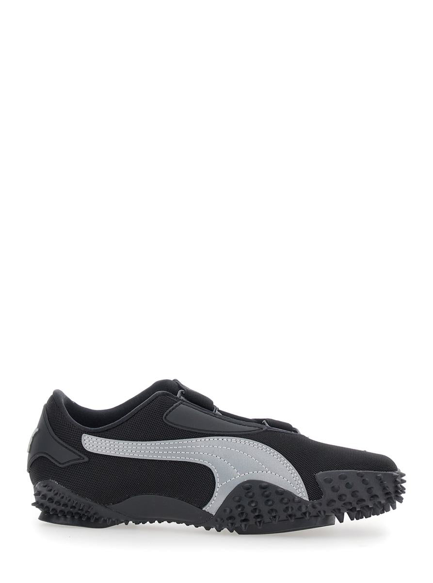 'Mostro Og' Black Low-Top Sneakers With Logo On Heel In Fabric Unisex