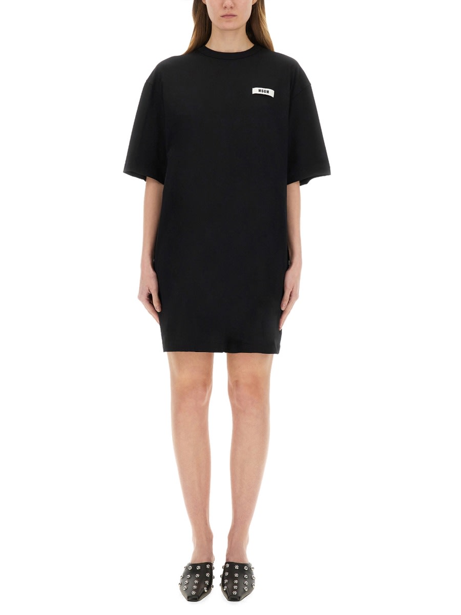 MSGM Short Dress With Logo