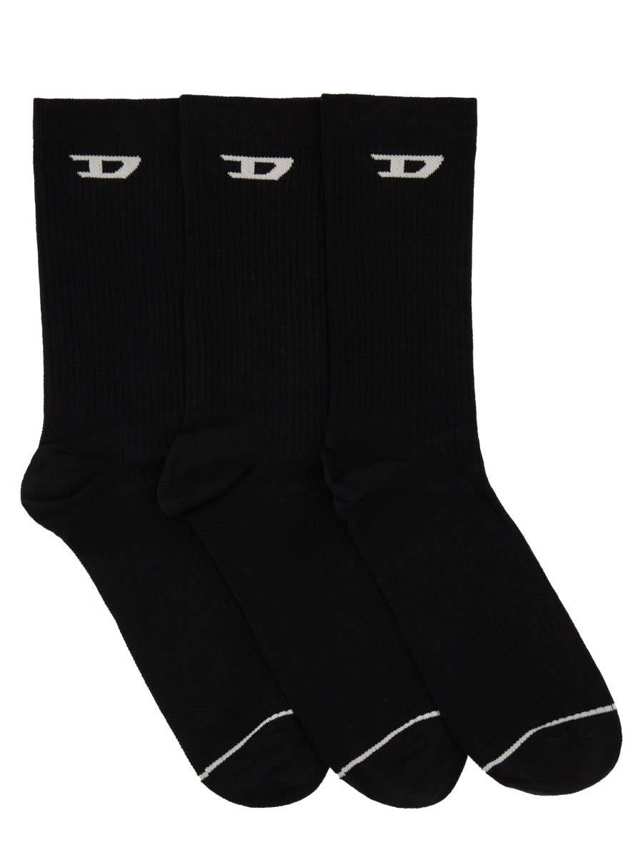 Diesel Set Of Three Socks