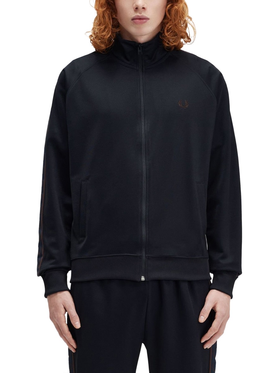 Fred Perry Track Jacket With Contrasting Webbing