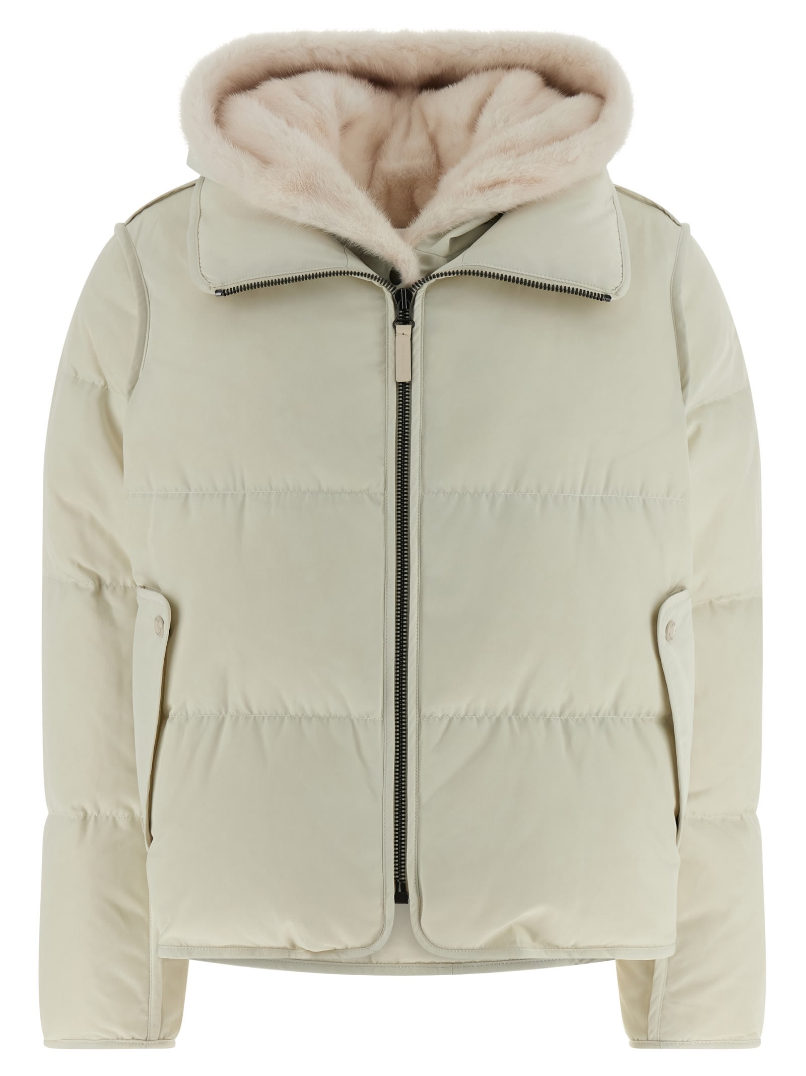 Salomon Fur Insert Cropped Down Jacket