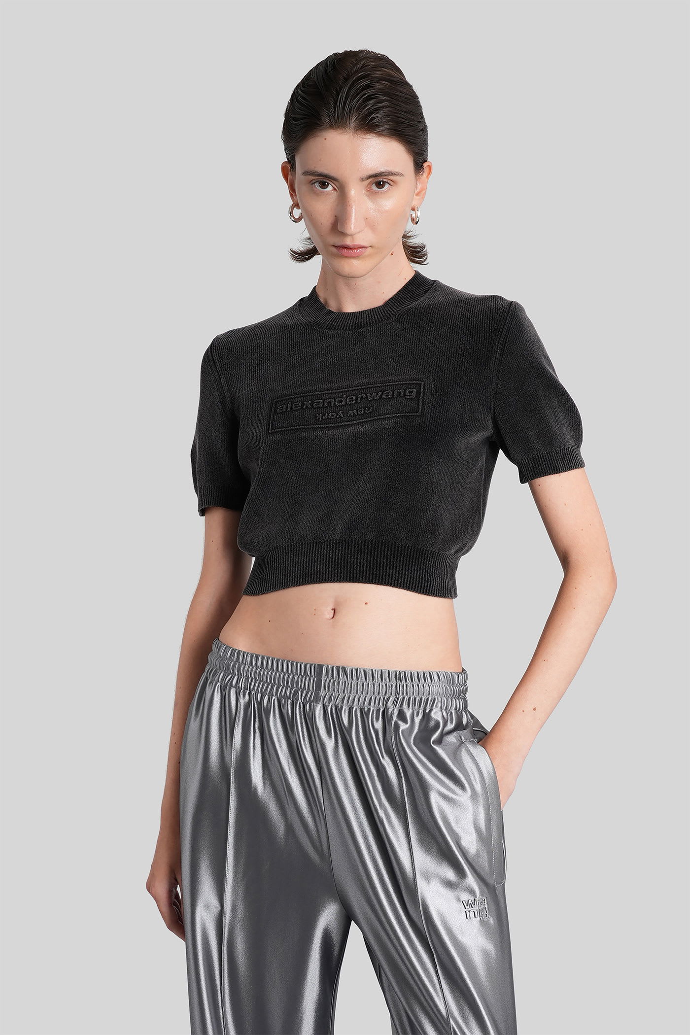 Alexander Wang T-shirt In Black Cotton