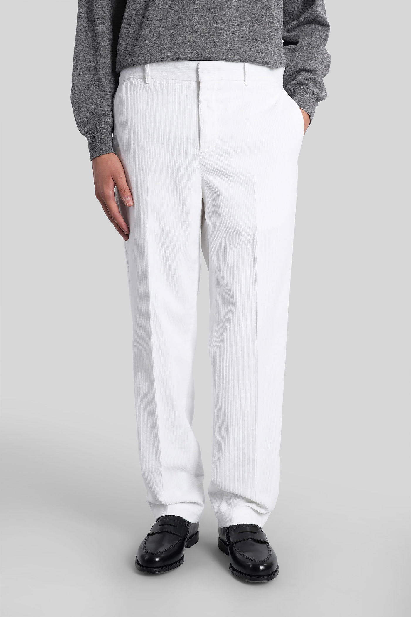 PT Torino Tu93 Pants In White Cotton