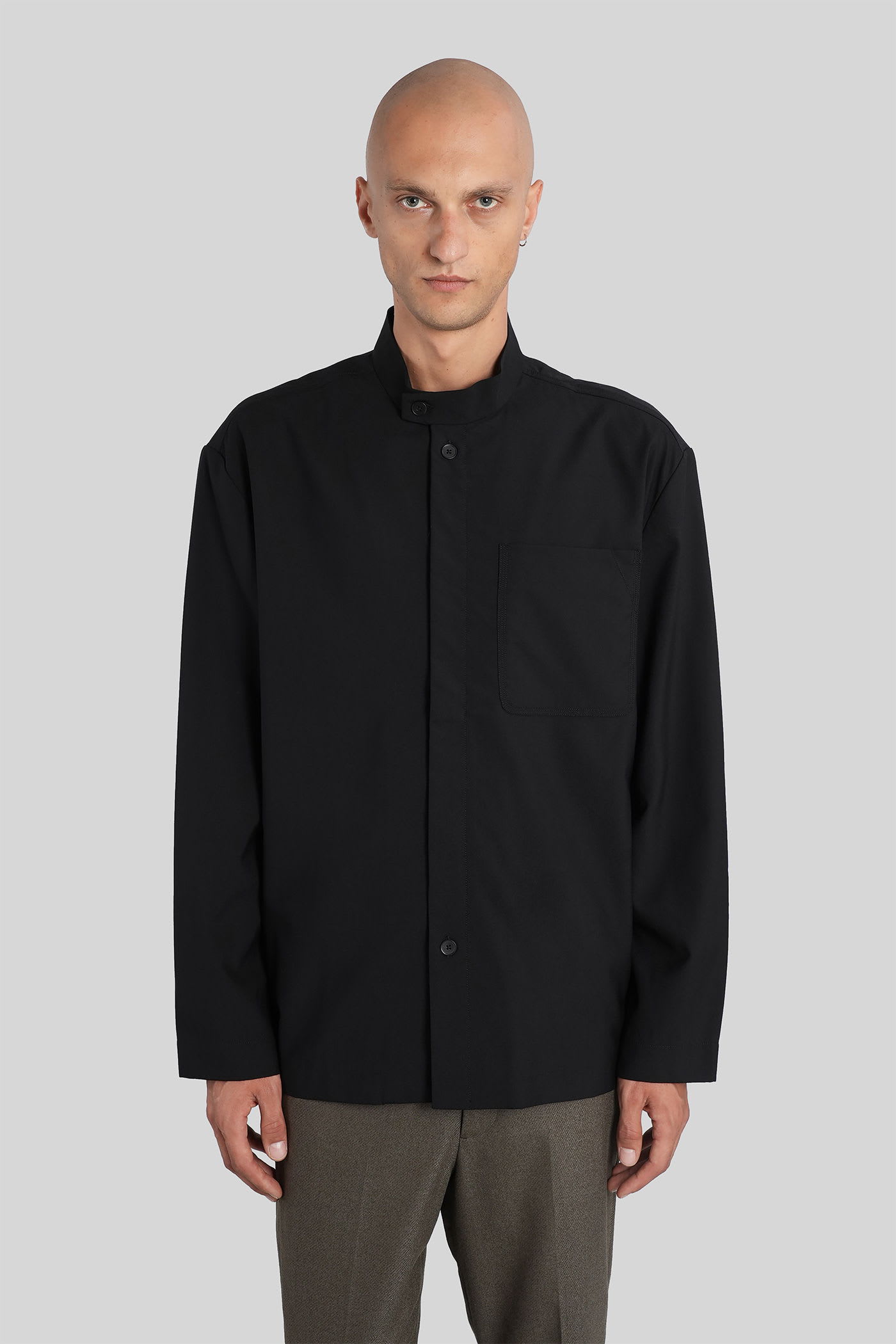 Entire Studios Rosa Shirt Shirt In Black Wool