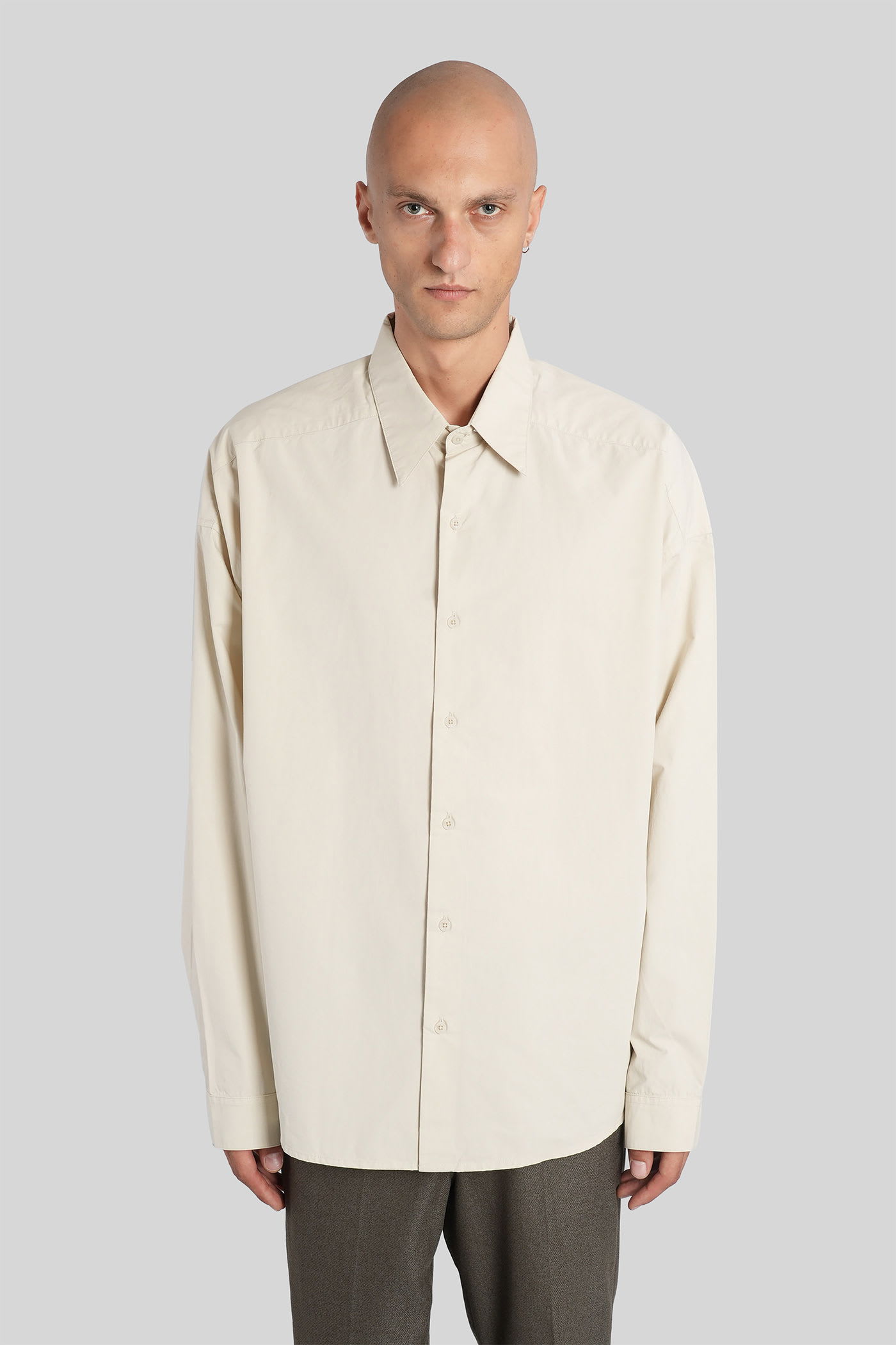 Entire Studios Miller Shirt Shirt In Beige Cotton
