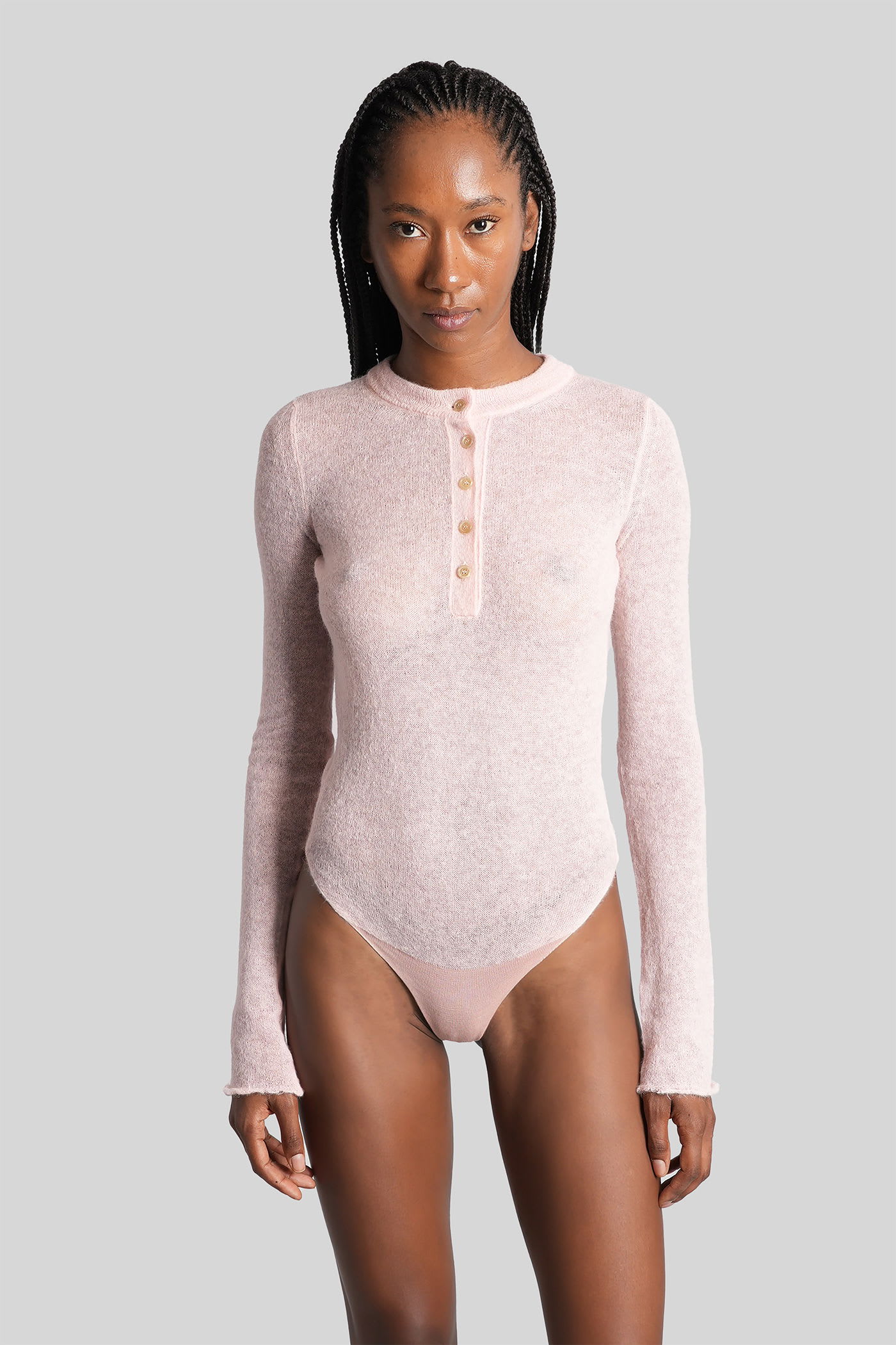 Haikure Lucy Body In Rose-pink Wool