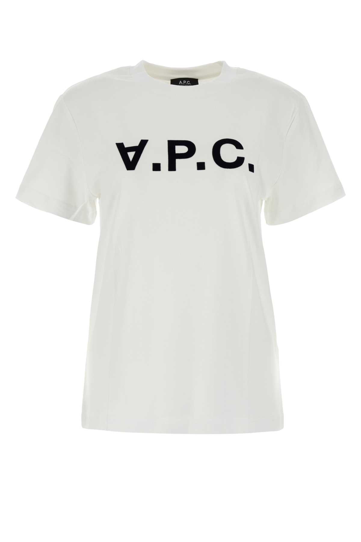 A. P.C. White Cotton T-shirt