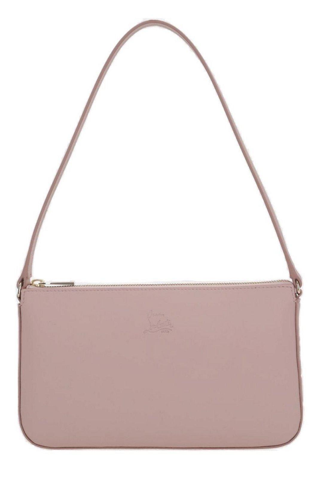 Christian Louboutin Logo Debossed Zip-up Shoulder Bag