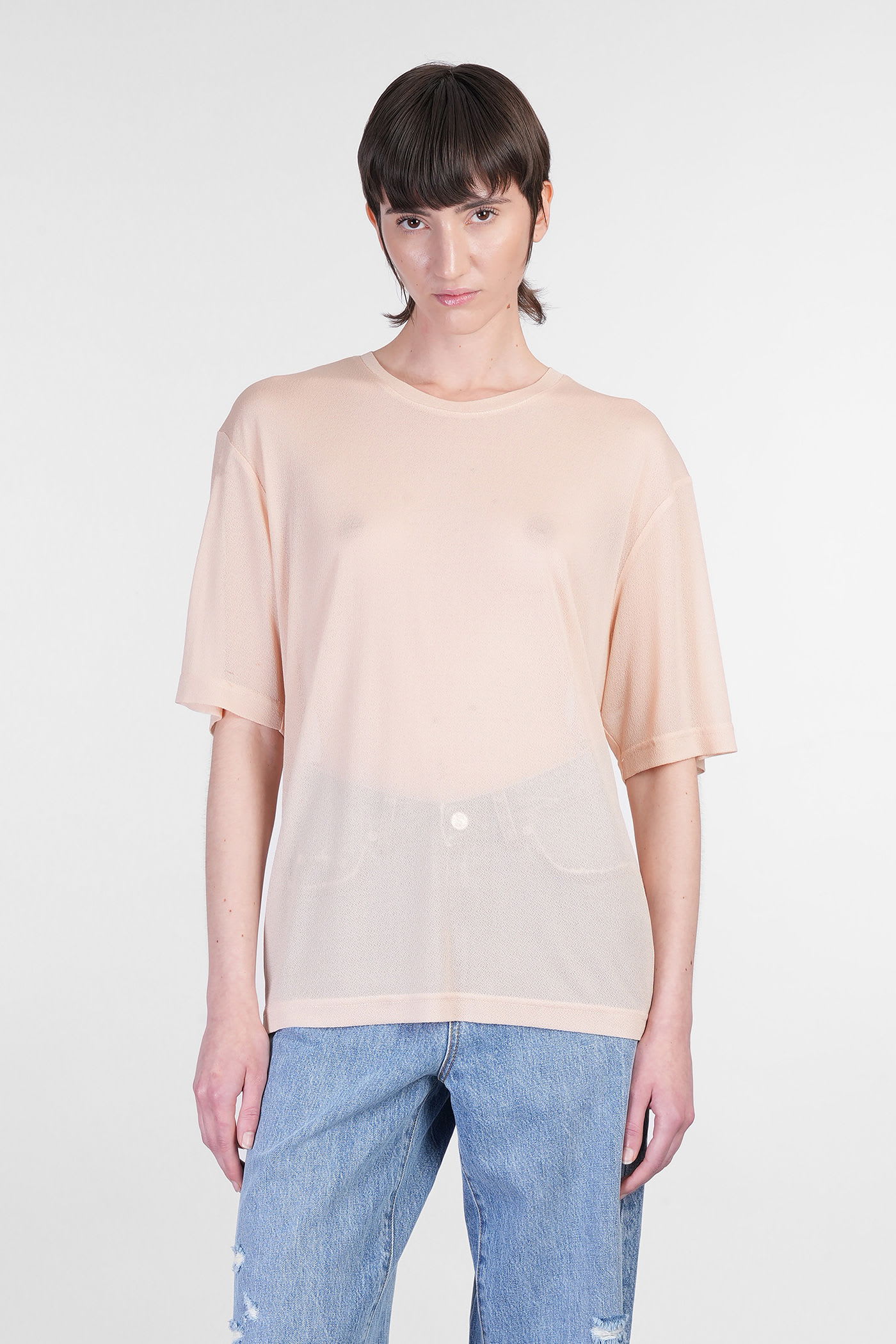 Séfr Mateo T-shirt In Beige Acrylic