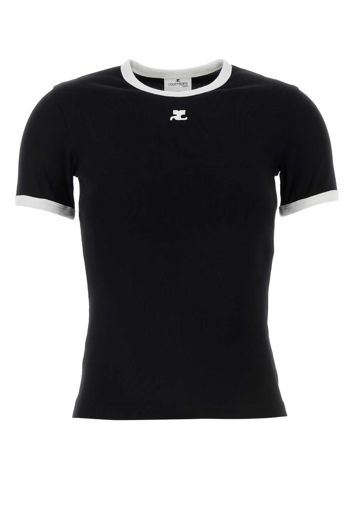 Courrèges Black Cotton T-shirt