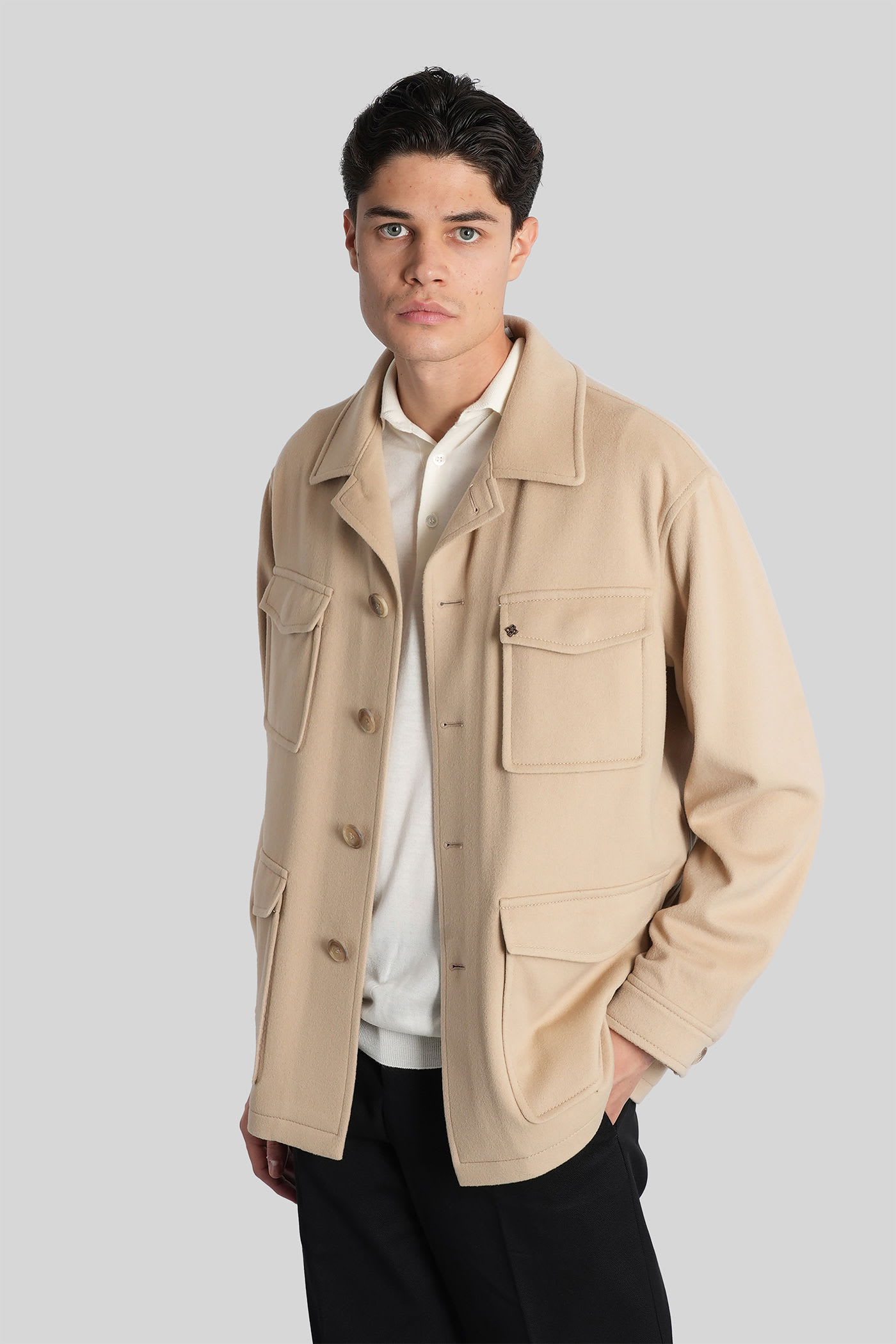 Tagliatore 0205 Milton Casual Jacket In Beige Wool