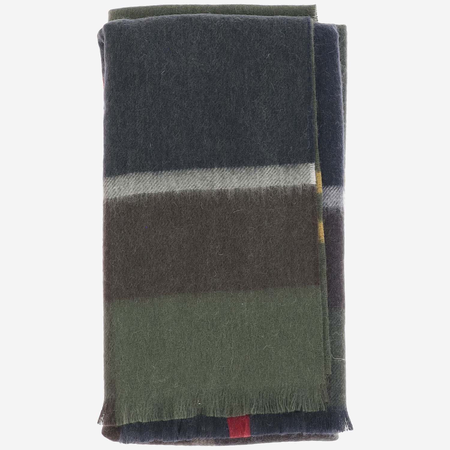 Barbour Wool Scarf With Check Pattern