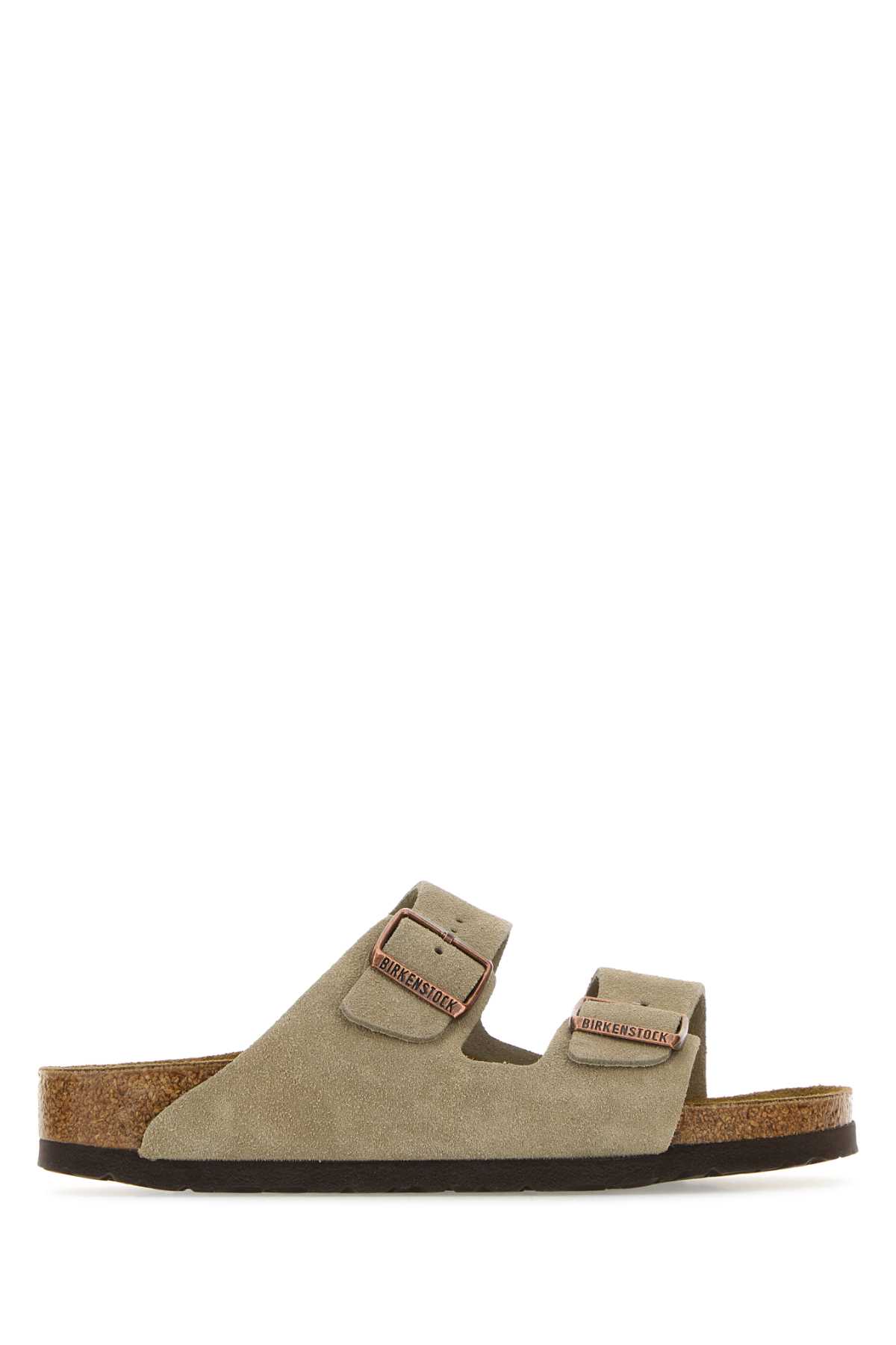 Birkenstock Grey Suede Arizona Slippers